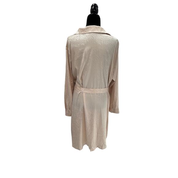 Shein Curve 1x Button Down shirt dress Cream - Picture 2 of 5